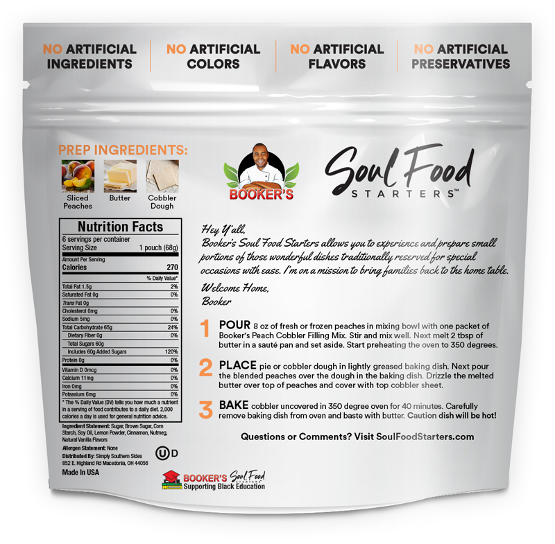 PEACH COBBLER FILLING MIX