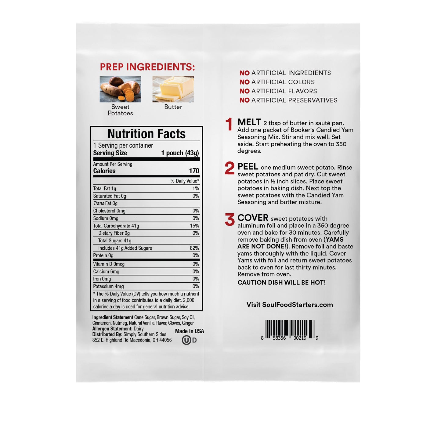 CANDIED YAMS SINGLE PACK