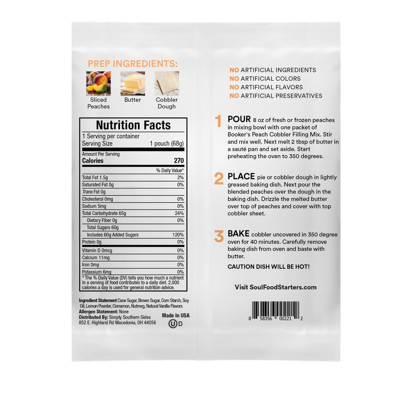 PEACH COBBLER SINGLE PACK
